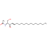 2d structure of N-[(2S,3R,4E)-1,3-dihydroxyoctadec-4-en-2-yl]acetamide