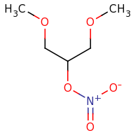 2d structure of (1,3-dimethoxypropan-2-yl) nitrate