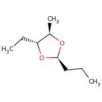 2d structure of (2R,4R,5R)-4-ethyl-5-methyl-2-propyl-1,3-dioxolane