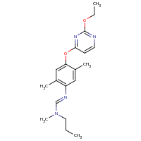 2d structure of N'-{4-[(2-ethoxypyrimidin-4-yl)oxy]-2,5-dimethylphenyl}-N-methyl-N-propylmethanimidamide
