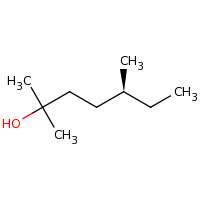 2d structure of (5S)-2,5-dimethylheptan-2-ol