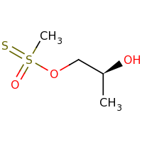 2d structure of (2S)-1-{[methane(sulfanylidene)sulfinyl]oxy}propan-2-ol