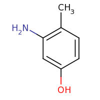 2d structure of 3-amino-4-methylphenol