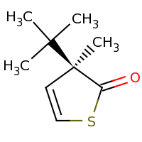 2d structure of (3S)-3-tert-butyl-3-methyl-2,3-dihydrothiophen-2-one