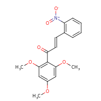 2d structure of (2E)-3-(2-nitrophenyl)-1-(2,4,6-trimethoxyphenyl)prop-2-en-1-one
