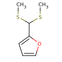 2d structure of 2-[bis(methylsulfanyl)methyl]furan