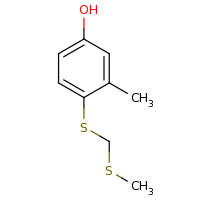 2d structure of 3-methyl-4-{[(methylsulfanyl)methyl]sulfanyl}phenol