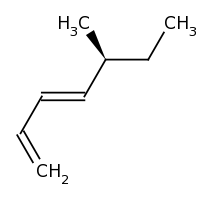 2d structure of (3E,5S)-5-methylhepta-1,3-diene