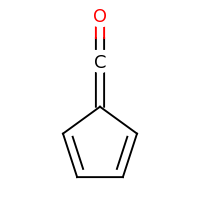 2d structure of (cyclopenta-2,4-dien-1-ylidene)methanone