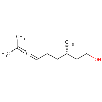 2d structure of (3S)-3,8-dimethylnona-6,7-dien-1-ol