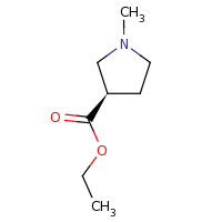 2d structure of ethyl (3R)-1-methylpyrrolidine-3-carboxylate