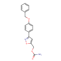 2d structure of {3-[4-(benzyloxy)phenyl]-1,2-oxazol-5-yl}methyl carbamate