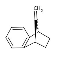 2d structure of (1R,8S)-11-methylidenetricyclo[6.2.1.0^{2,7}]undeca-2(7),3,5-triene