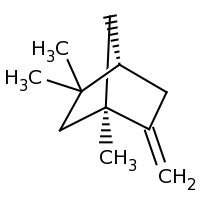 2d structure of (1R,4S)-1,5,5-trimethyl-2-methylidenebicyclo[2.2.1]heptane
