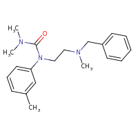 2d structure of 1-{2-[benzyl(methyl)amino]ethyl}-3,3-dimethyl-1-(3-methylphenyl)urea