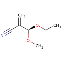2d structure of 2-[(R)-ethoxy(methoxy)methyl]prop-2-enenitrile
