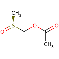 2d structure of (S)-methanesulfinylmethyl acetate