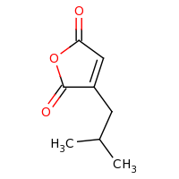 2d structure of 3-(2-methylpropyl)-2,5-dihydrofuran-2,5-dione