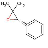 2d structure of (3S)-2,2-dimethyl-3-phenyloxirane