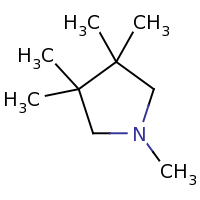 2d structure of 1,3,3,4,4-pentamethylpyrrolidine
