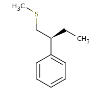 2d structure of [(2S)-1-(methylsulfanyl)butan-2-yl]benzene