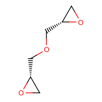 2d structure of (2S)-2-{[(2S)-oxiran-2-ylmethoxy]methyl}oxirane