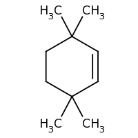 2d structure of 3,3,6,6-tetramethylcyclohex-1-ene