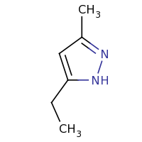 2d structure of 5-ethyl-3-methyl-1H-pyrazole