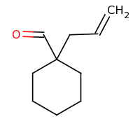 2d structure of 1-(prop-2-en-1-yl)cyclohexane-1-carbaldehyde