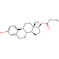 2d structure of (1S,10R,11S,14S,15S)-5-hydroxy-15-methyltetracyclo[8.7.0.0^{2,7}.0^{11,15}]heptadeca-2,4,6-trien-14-yl propanoate