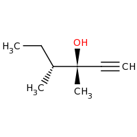 2d structure of (3S,4R)-3,4-dimethylhex-1-yn-3-ol