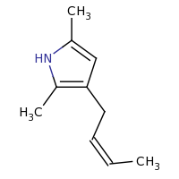 2d structure of 3-[(2Z)-but-2-en-1-yl]-2,5-dimethyl-1H-pyrrole