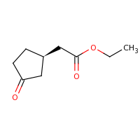 2d structure of ethyl 2-[(1R)-3-oxocyclopentyl]acetate