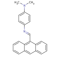 2d structure of (4E)-4-N-(anthracen-9-ylmethylidene)-1-N,1-N-dimethylbenzene-1,4-diamine
