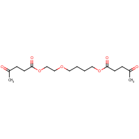2d structure of 2-{4-[(4-oxopentanoyl)oxy]butoxy}ethyl 4-oxopentanoate