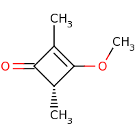 2d structure of (4S)-3-methoxy-2,4-dimethylcyclobut-2-en-1-one