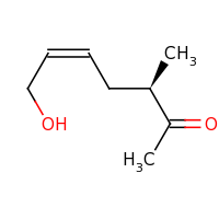 2d structure of (3R,5Z)-7-hydroxy-3-methylhept-5-en-2-one