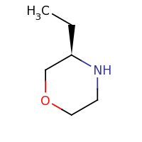 2d structure of (3R)-3-ethylmorpholine