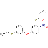 2d structure of 4-[3-(ethylsulfanyl)phenoxy]-1-nitro-2-(propylsulfanyl)benzene
