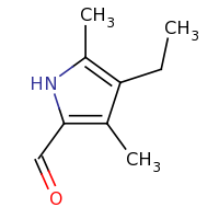 2d structure of 4-ethyl-3,5-dimethyl-1H-pyrrole-2-carbaldehyde