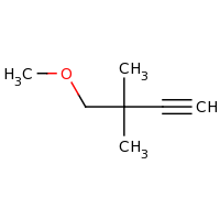 2d structure of 4-methoxy-3,3-dimethylbut-1-yne