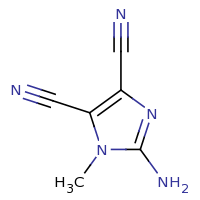 2d structure of 2-amino-1-methyl-1H-imidazole-4,5-dicarbonitrile