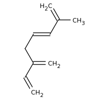 2d structure of (3E)-2-methyl-6-methylideneocta-1,3,7-triene