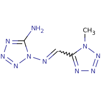2d structure of 1-N-[(1-methyl-1H-1,2,3,4-tetrazol-5-yl)methylidene]-1H-1,2,3,4-tetrazole-1,5-diamine