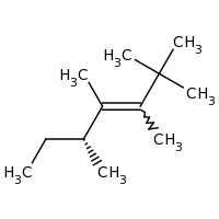 2d structure of (5R)-2,2,3,4,5-pentamethylhept-3-ene
