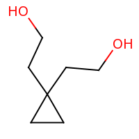 2d structure of 2-[1-(2-hydroxyethyl)cyclopropyl]ethan-1-ol