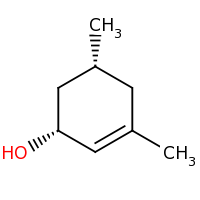 2d structure of (1R,5R)-3,5-dimethylcyclohex-2-en-1-ol
