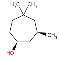 2d structure of (1S,3R)-3,5,5-trimethylcycloheptan-1-ol