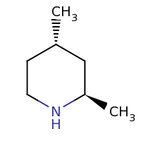 2d structure of (2R,4S)-2,4-dimethylpiperidine