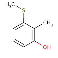 2d structure of 2-methyl-3-(methylsulfanyl)phenol
